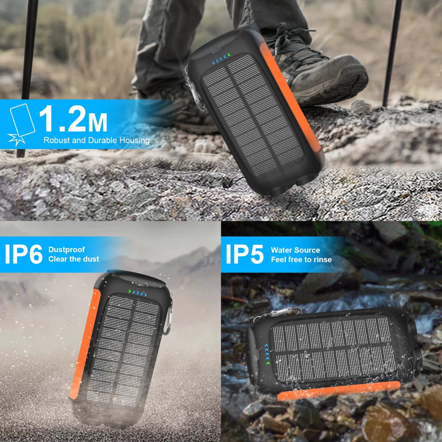 Waterproof Solar Power Bank