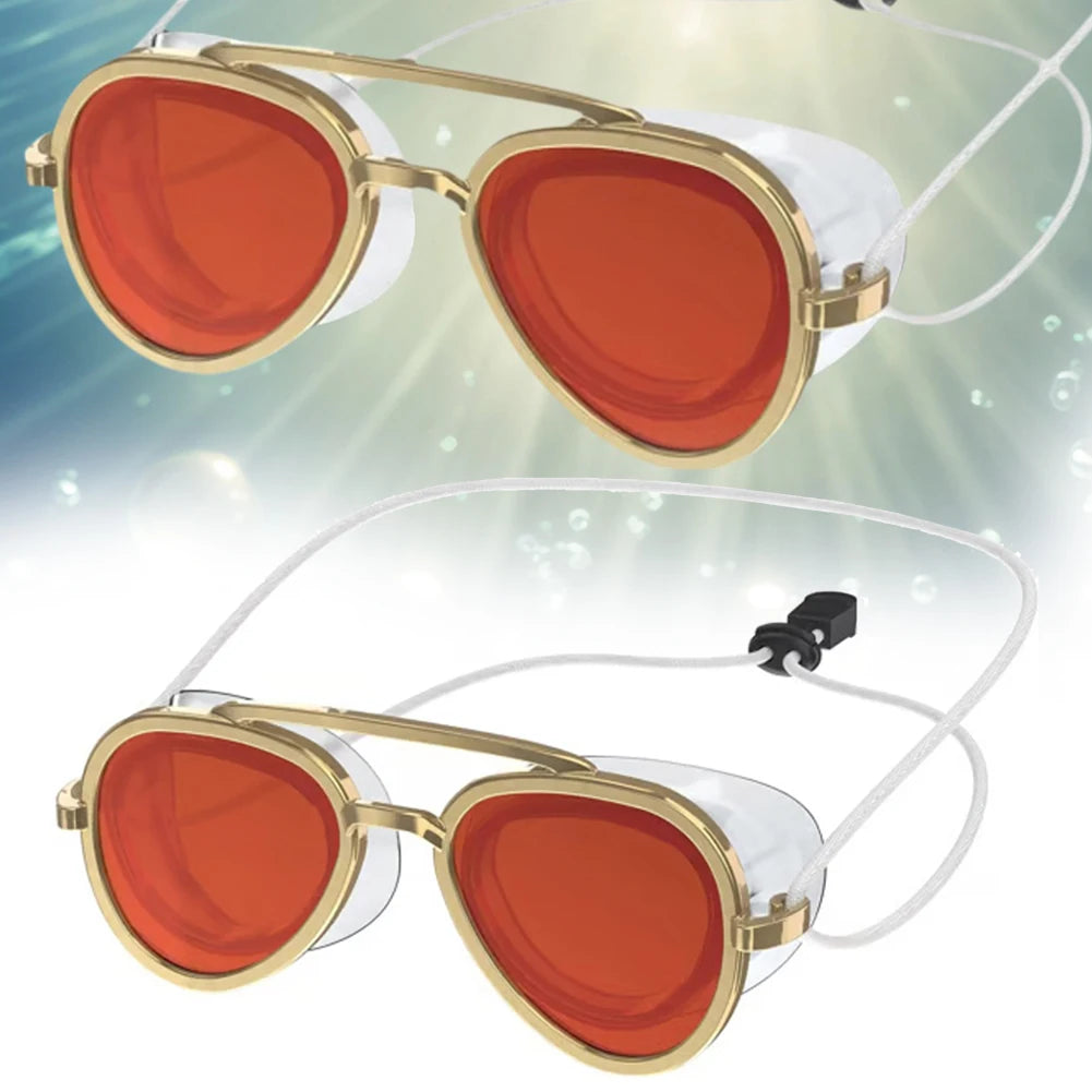Anti-Fog Swimming Goggle Leak Proof Retro Swimming Goggles Adjustable Swim Sports Eyewear for Swimming Pool Diving Seaside