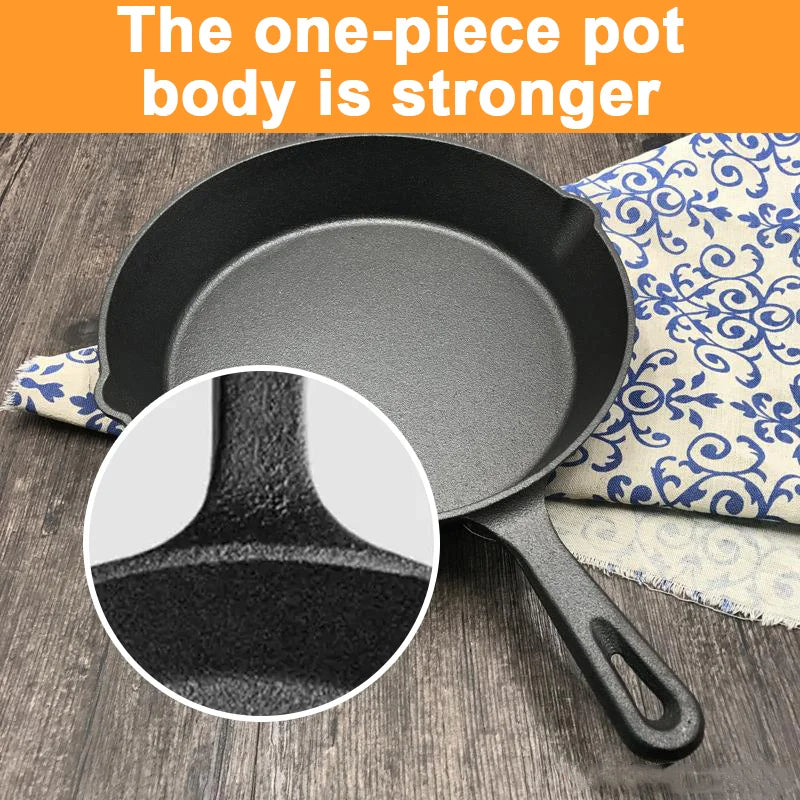 "3-piece cast iron cookware set, uncoated cast iron pan collection, 6-inch/8-inch/10-inch cast iron skillets, frying pans