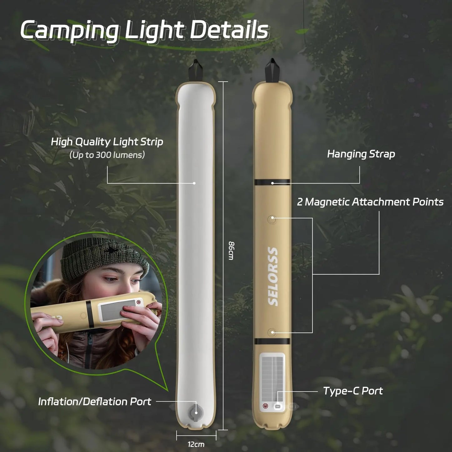 Waterproof Solar Camping Lantern