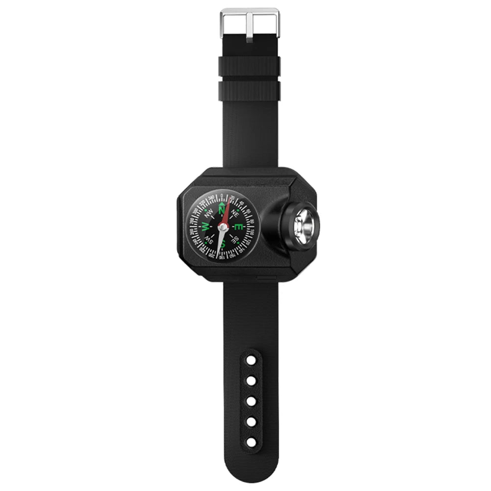 LED Wristwatch Flashlight LED Torch Wrist Light IPX4 Waterproof Wrist Watch Torch Light Power Display for Running Hiking Camping
