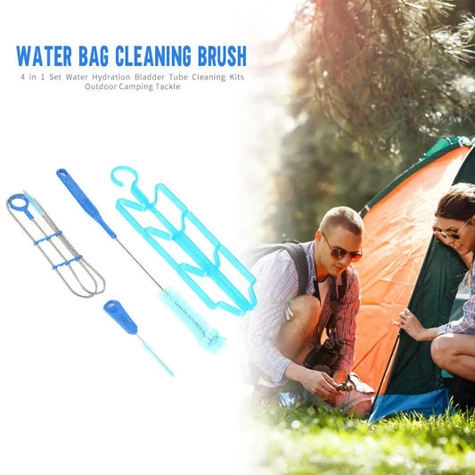 4Pcs Water Bag Brush Multifunction Water Bladder Tube Brush Outdoor Camping Tools Water Bag Cleaning Tool for Water Tank