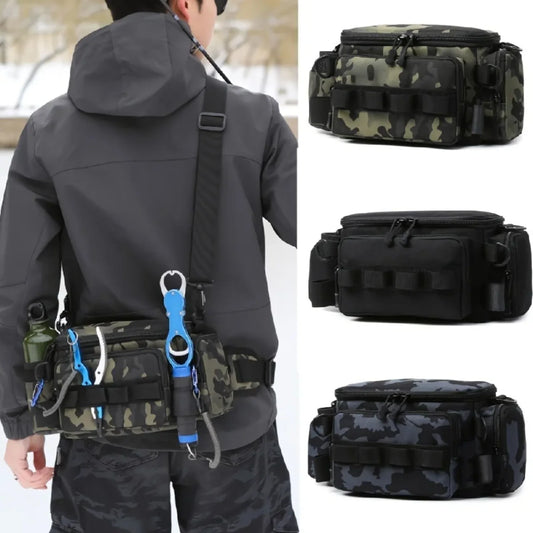 Fishing Tackle Bags Waist Fanny Pack Fishing Lures Line Box Utility  Accessories Outdoor Camping Shoulder Crossbody