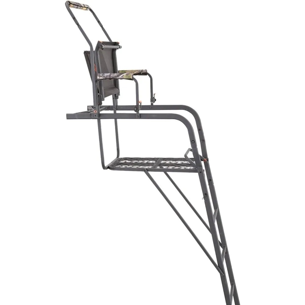High quality 15.5' Climbing Ladder Tree Stand for Hunting with Mesh Seat,Hunting Gear, Equipment, and Accessories Camo - Popular