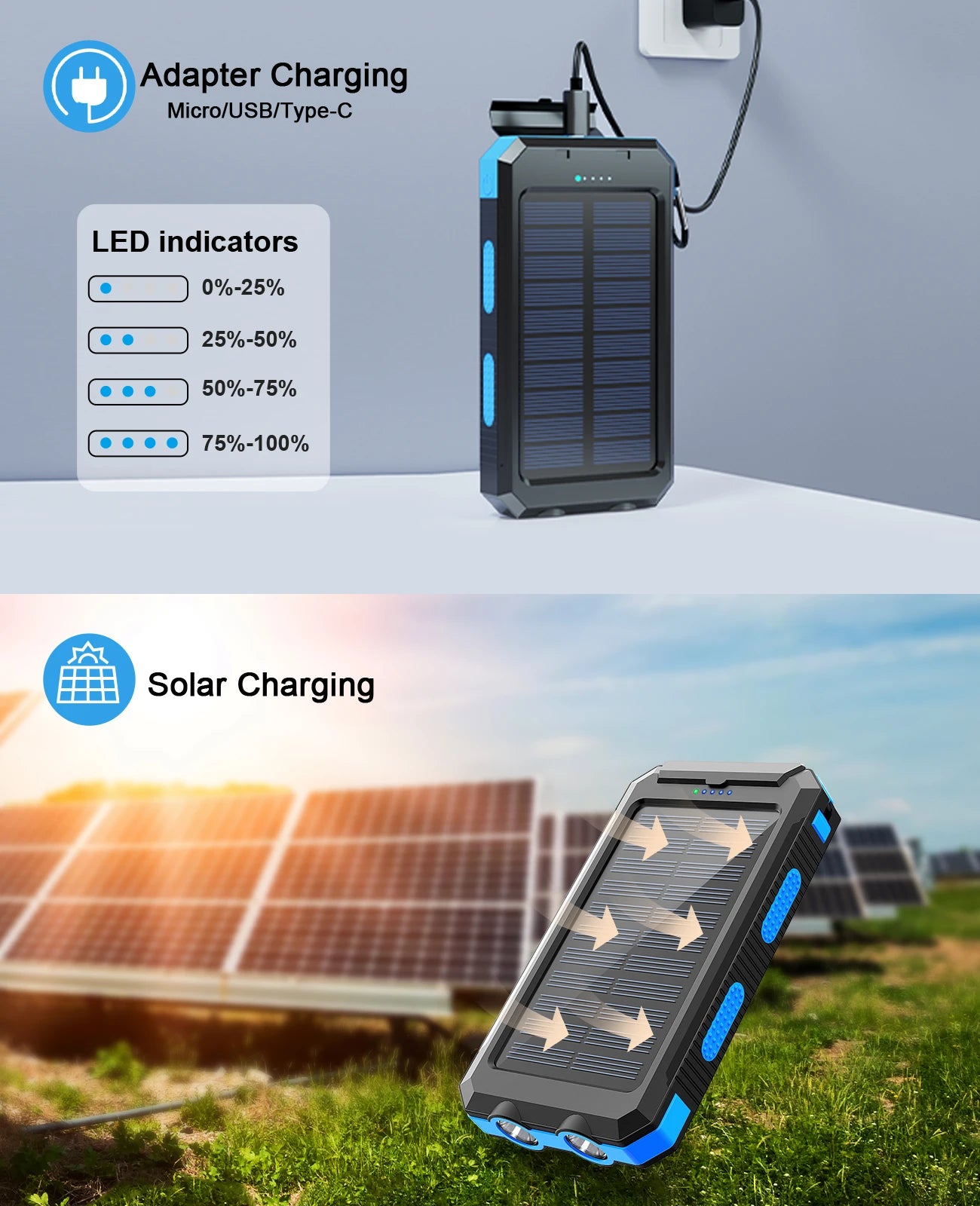 Waterproof Solar Power Outdoor Powerbanks