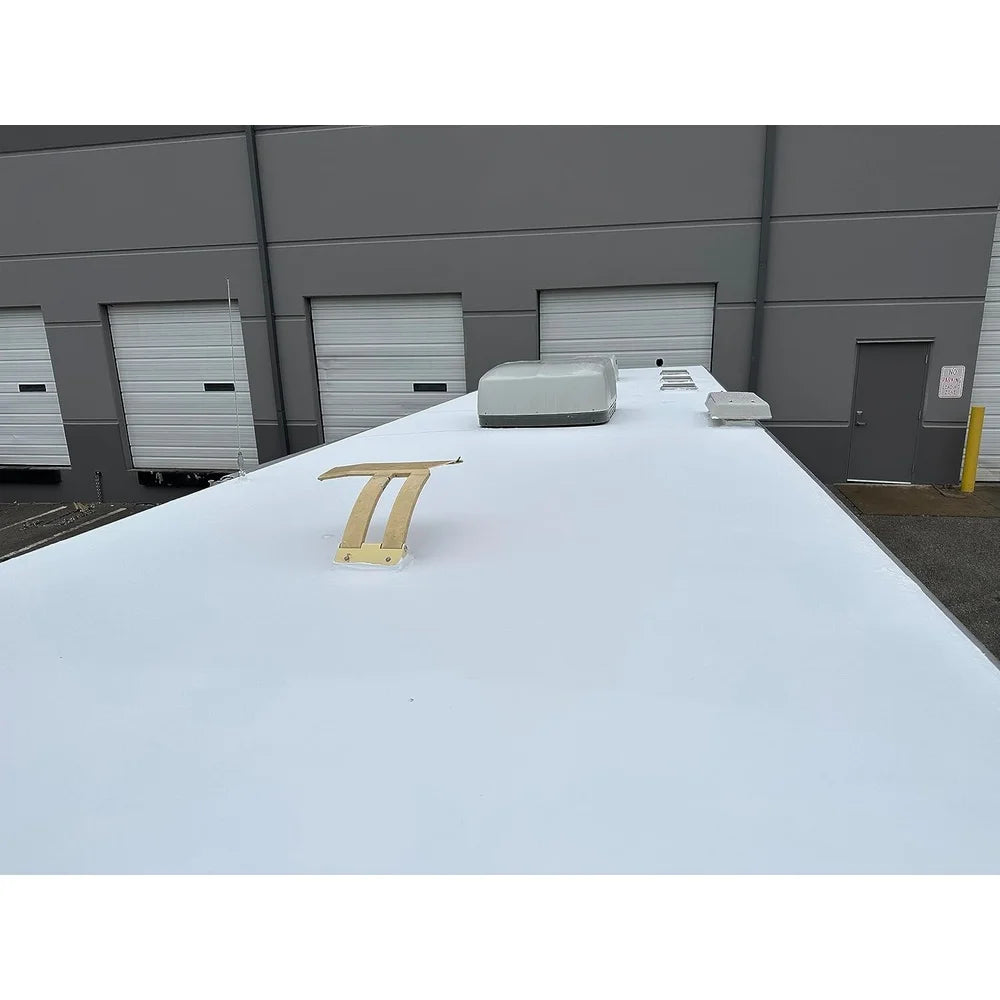 100% Silicone Roof Sealant Self Leveling Waterproofing Easy Application RV Camper Trailer Fiberglass Metal Rubber PVC Leaks
