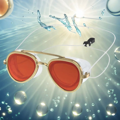 Anti-Fog Swimming Goggle Leak Proof Retro Swimming Goggles Adjustable Swim Sports Eyewear for Swimming Pool Diving Seaside