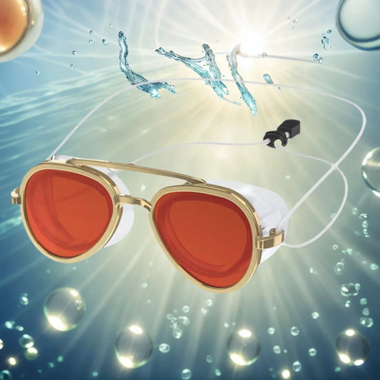 Anti-Fog Swimming Goggle Leak Proof Retro Swimming Goggles Adjustable Swim Sports Eyewear for Swimming Pool Diving Seaside