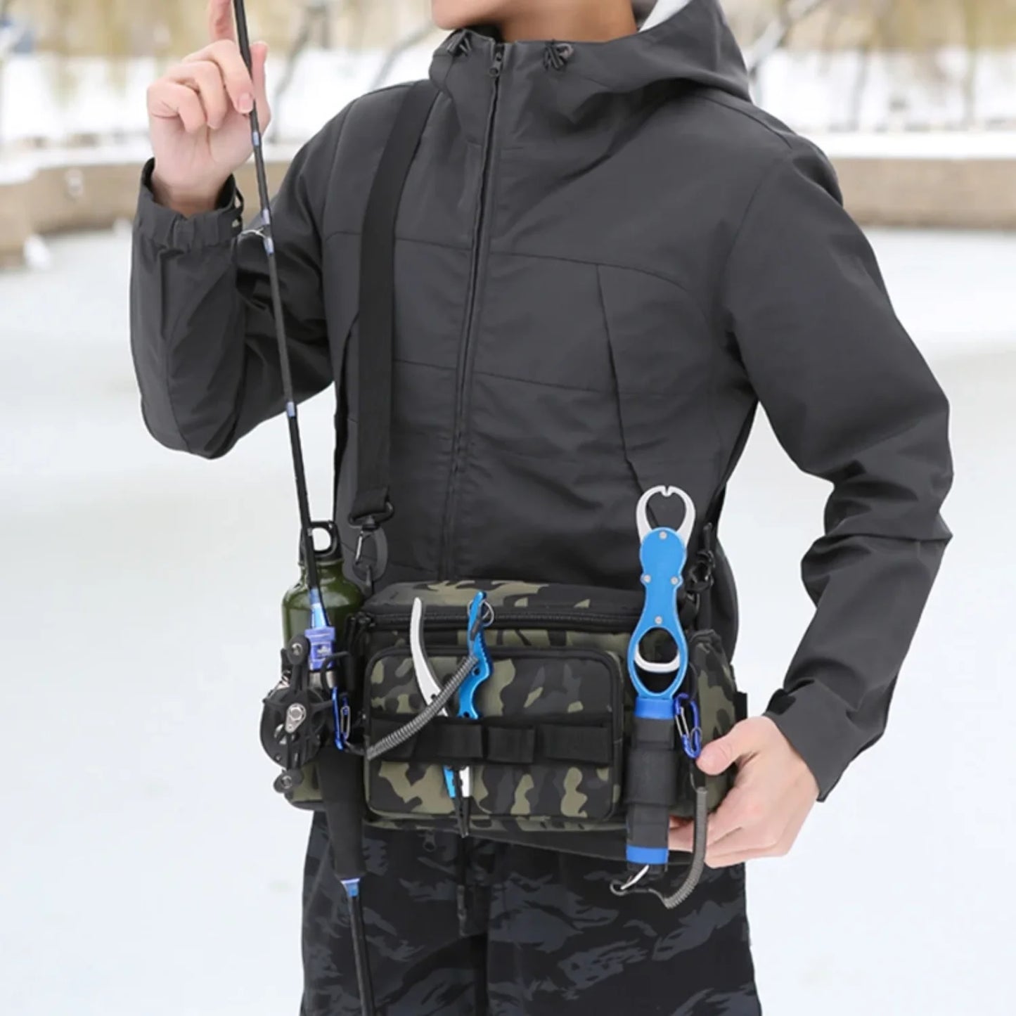 Fishing Tackle Bags Waist Fanny Pack Fishing Lures Line Box Utility  Accessories Outdoor Camping Shoulder Crossbody