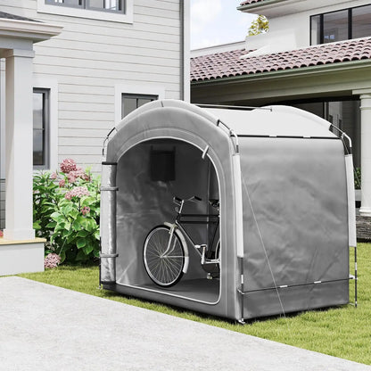 Bike Storage Tent, Portable Bicycle Storage Shed, Waterproof Outdoor Bike Cover with 210D Oxford Fabric and Carry Bag Tools
