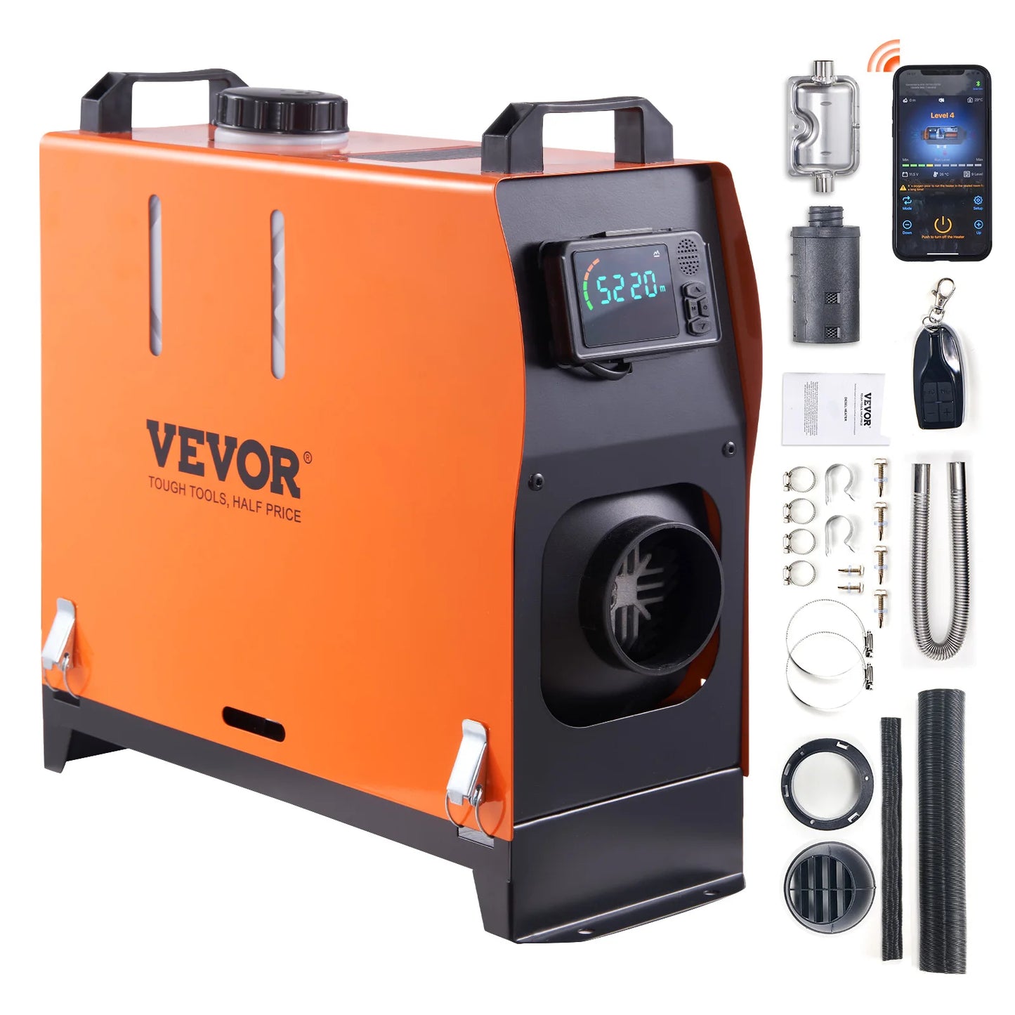 SucceBuy 8KW Diesel Air Heater Bluetooth All-on-one Diesel Heater with LCD Portable Parking Heater for RV Trailer Camper Boat
