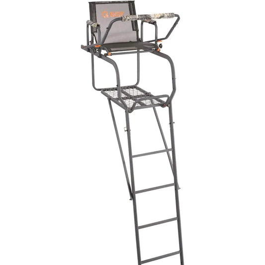 High quality 15.5' Climbing Ladder Tree Stand for Hunting with Mesh Seat,Hunting Gear, Equipment, and Accessories Camo - Popular