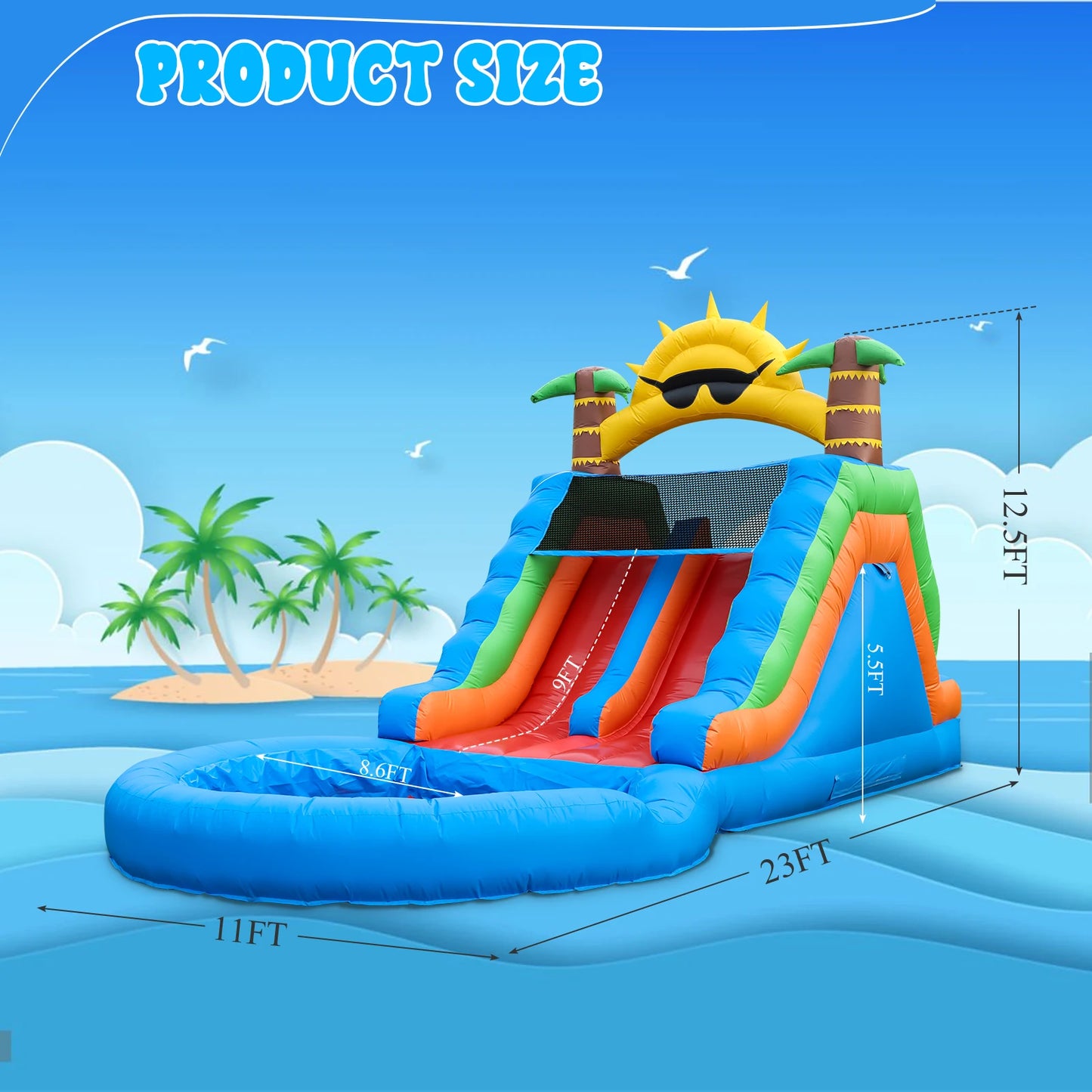 Inflatable water slide
