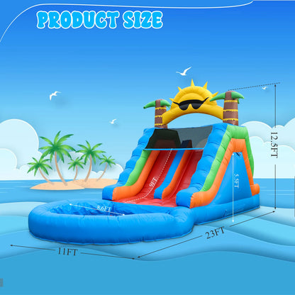 Inflatable water slide