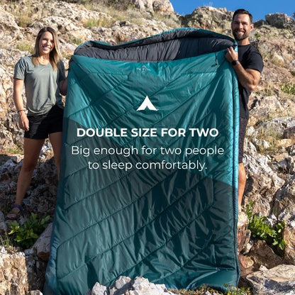 TETON Mammoth, 20 Degree and 0 Degree Sleeping Bags, Double Sleeping Bag, A Warm Bag the Whole Family can Enjoy.