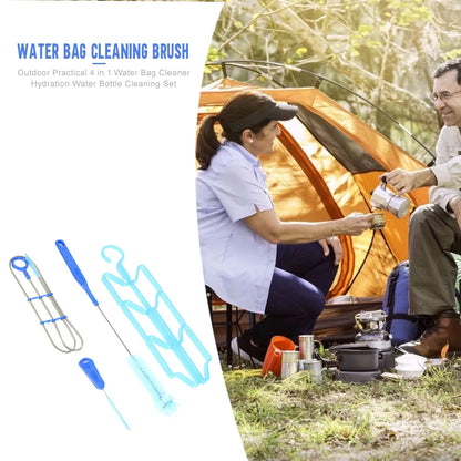4Pcs Water Bag Brush Multifunction Water Bladder Tube Brush Outdoor Camping Tools Water Bag Cleaning Tool for Water Tank