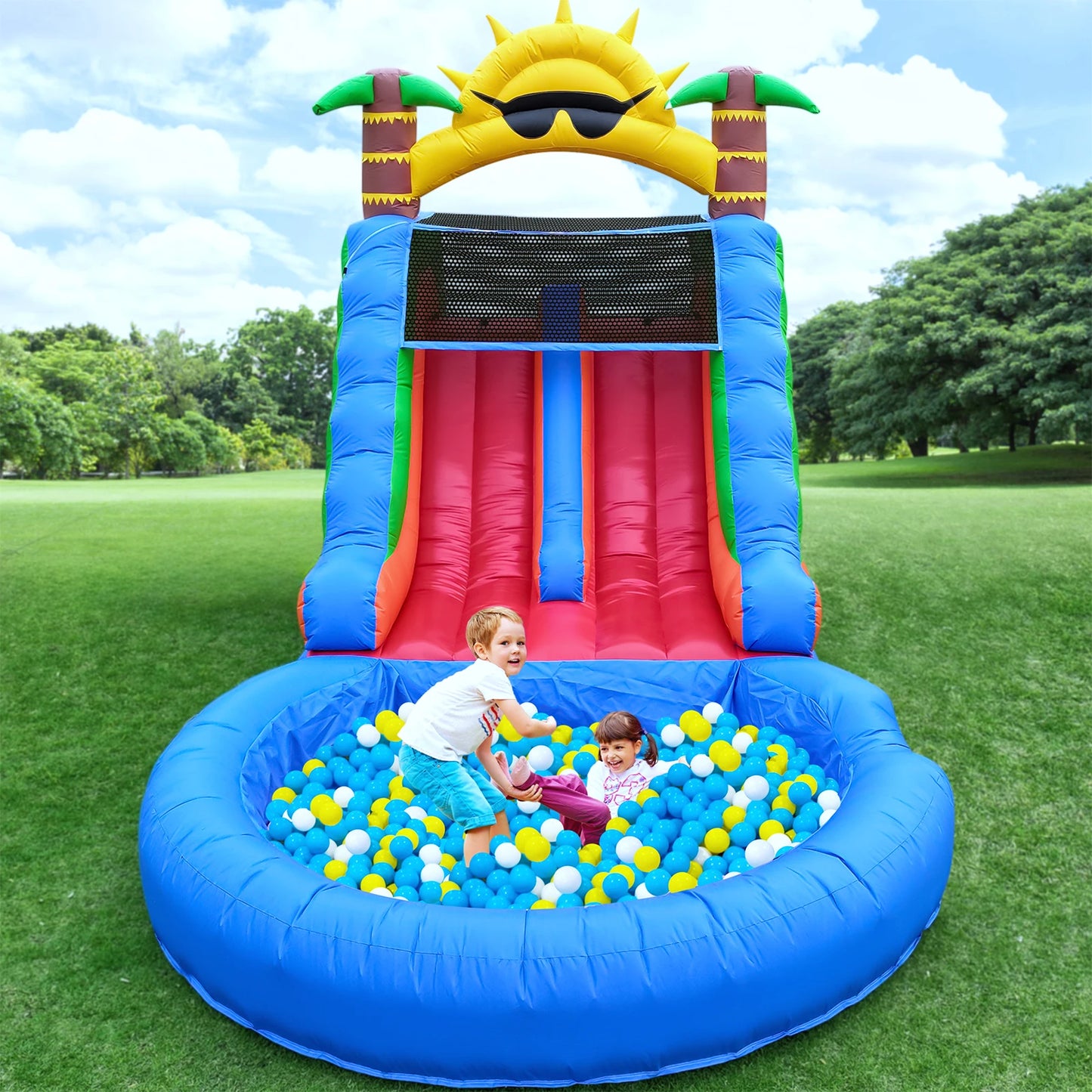 Inflatable water slide