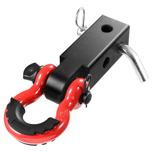 VEVOR 2in D-Ring Shackle Hitch Receiver with Trailer Hitch Lock Pin Towing Accessories for Trucks Off-Road Vehicle Recovery
