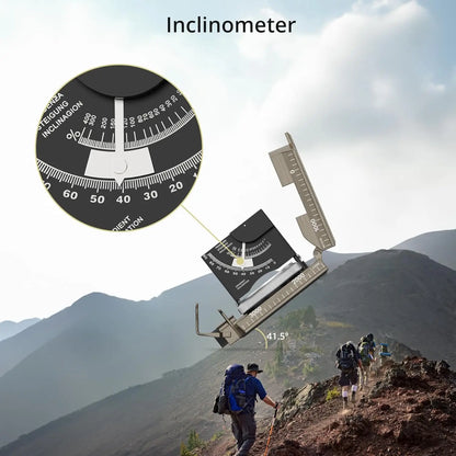 Compass Hiking Survival, IP65 Waterproof, Sighting Clinometer, for Camping Hunting Navigation (128 chars)