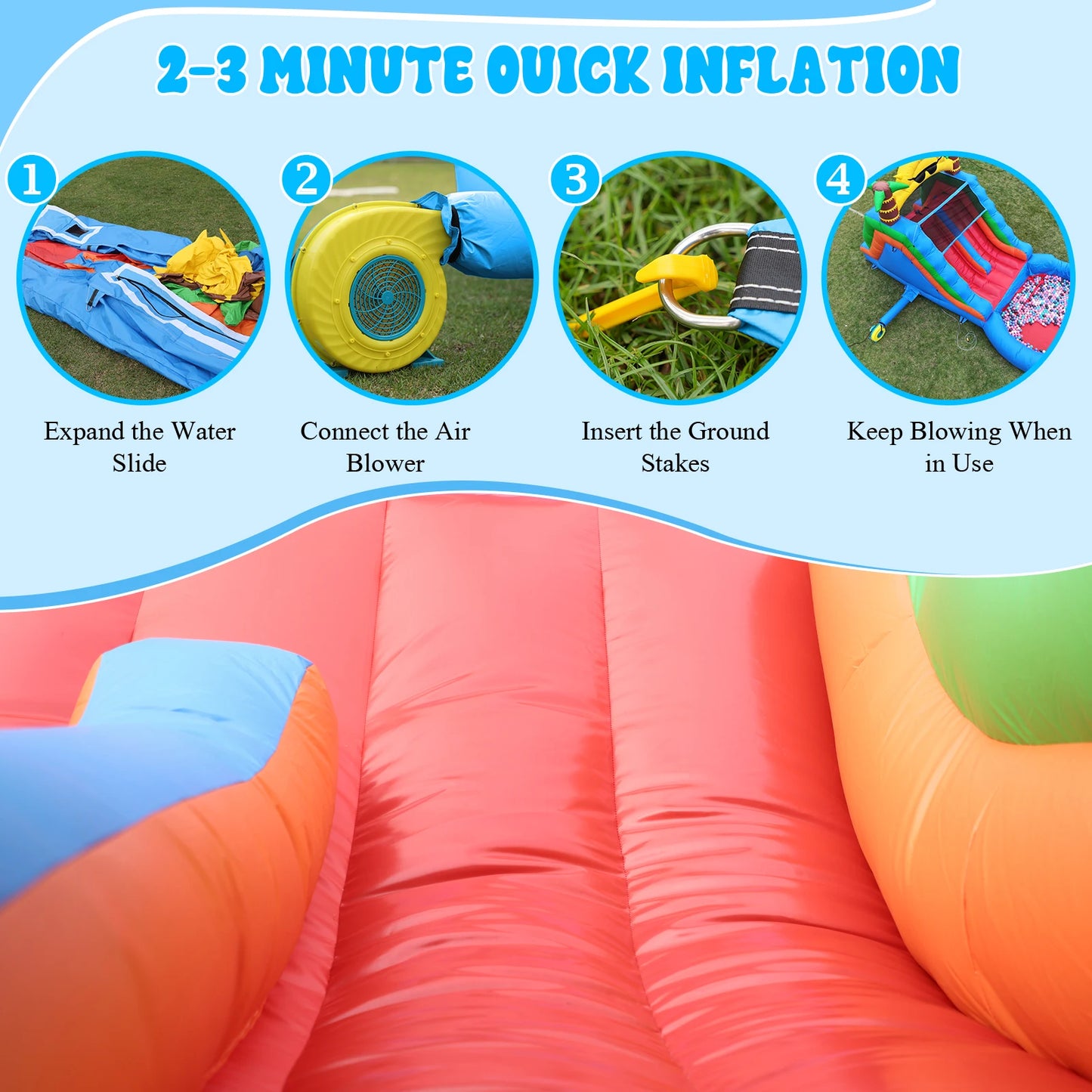 Inflatable water slide