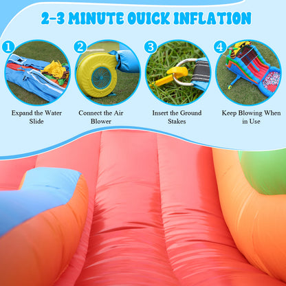 Inflatable water slide
